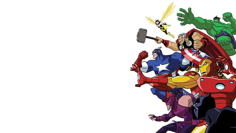 Hulk, Iron Man, Captain America, Avengers, Comics, Black Panther (Marvel Comics), Wasp (Marvel Comics), Thor, Hawkeye, The Avengers, HD wallpaper