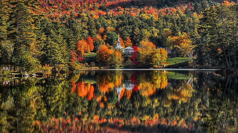 Reflexiones de otoño, montaña, bosque, otoño, vista, colores, hermosa,  reflexión, Fondo de pantalla HD | Peakpx