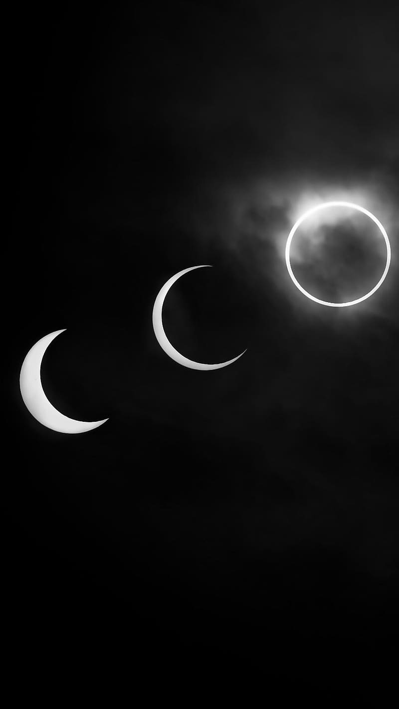 Black Of Moon Phases, black , moon phases, natural satelite, HD phone wallpaper