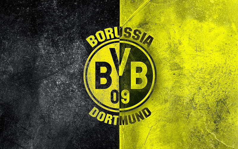 Borussia Dortmund, football club, soccer, grunge, Bundesliga, BVB 09, HD wallpaper