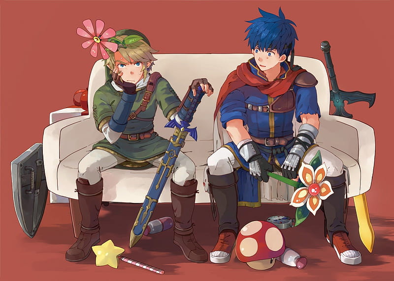 Haha, Zelda, Cant think of a fourth, Some other dude i dont know, Flower, HD wallpaper
