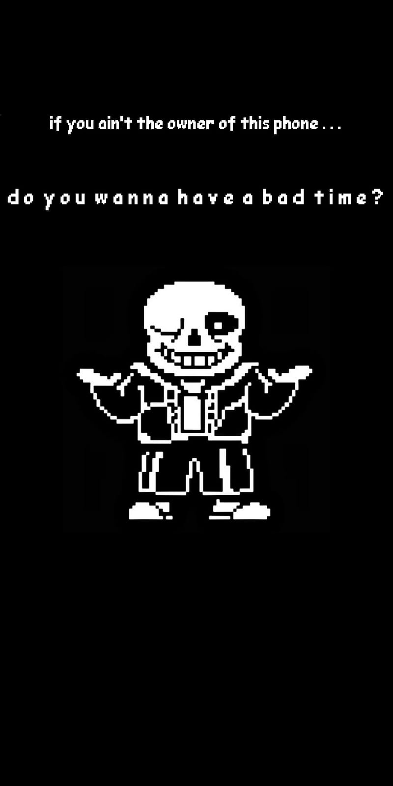 Undertale Sans Bad Time Go Away Hd Mobile Wallpaper Peakpx