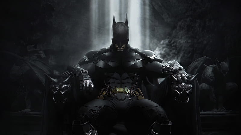 Batman Is Sitting On Throne Batman, HD wallpaper