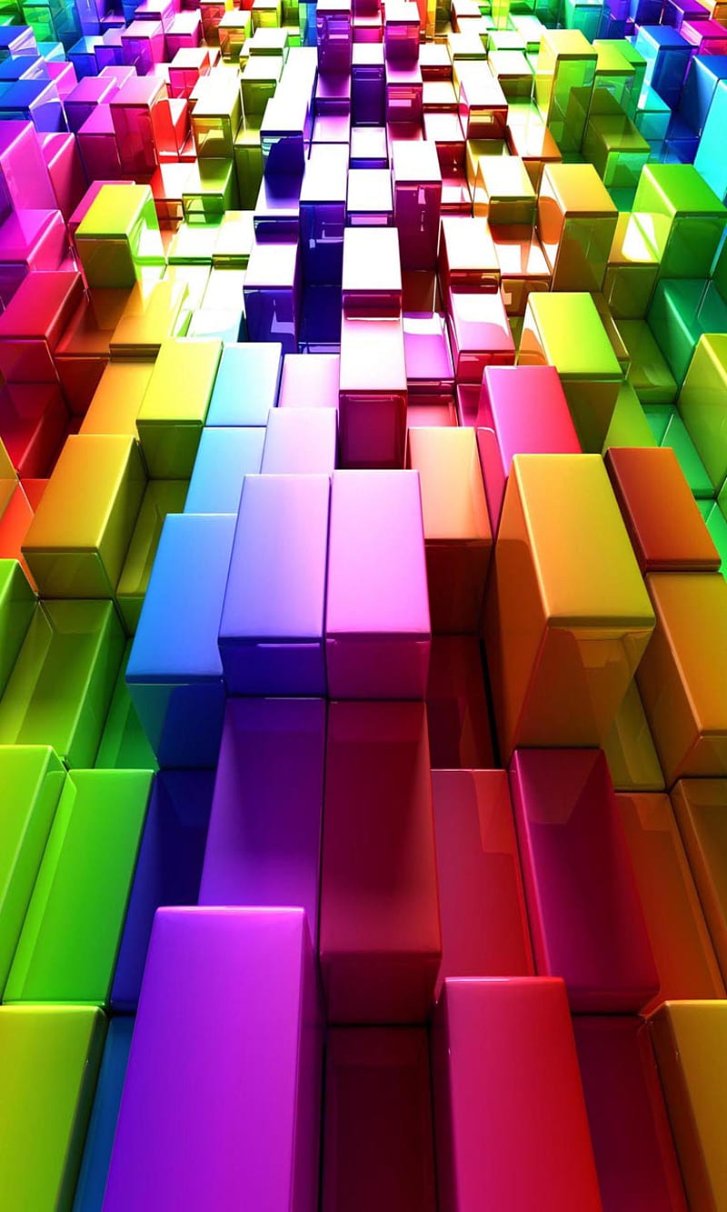 Colorful Cubes, bonito, cute, look, nice, HD phone wallpaper | Peakpx