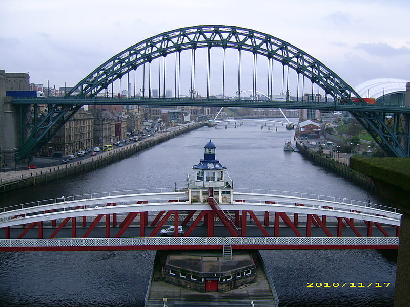 Newcastle Swing Bridge, Tyne Bridge, UK.., river, tyne, bridges, of, HD wallpaper
