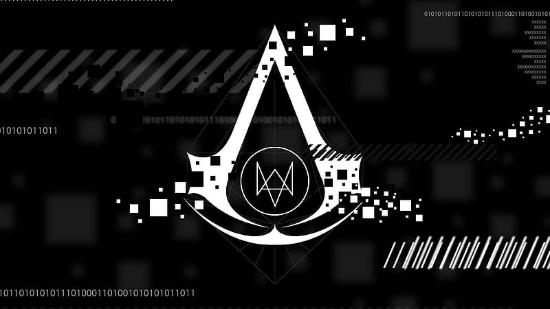 WD-A Full , watch, dogs, assassins, creed, crossover, logo, q, amoled, HD wallpaper