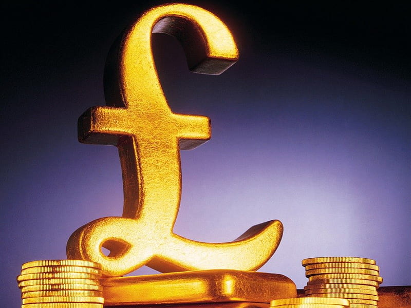 The pound sterling (symbol: £; ISO code: GBP) gold, uk, sterling, pound, HD wallpaper