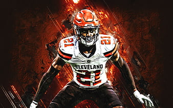 Cleveland Browns, American football team, orange stone background