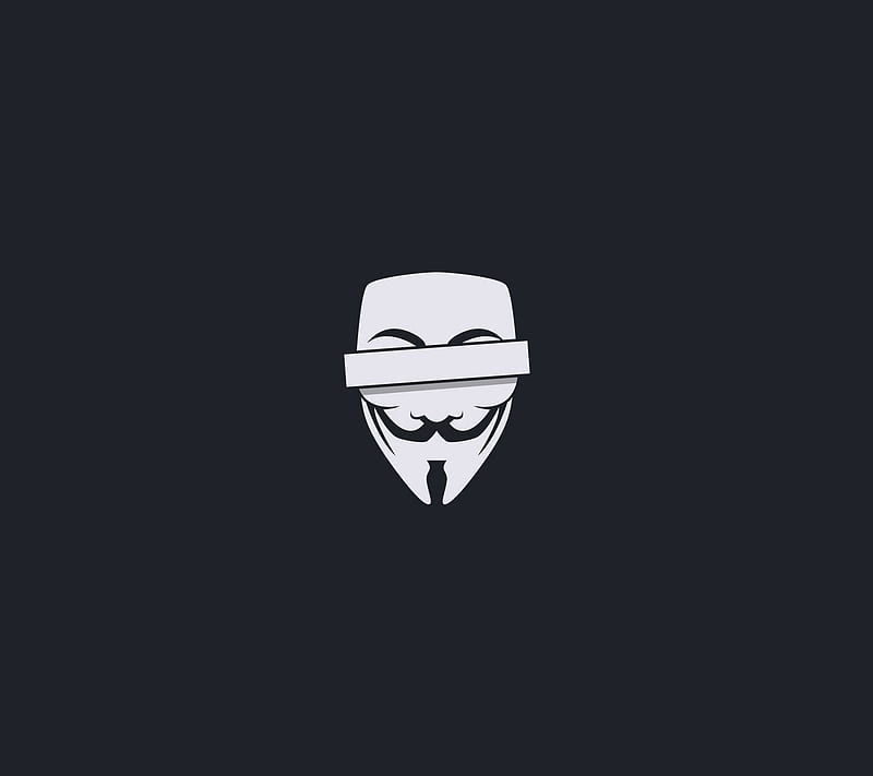 Anonymus Minimalism, anonymus, hacker, computer, mask, minimalism, logo, minimalist, HD wallpaper