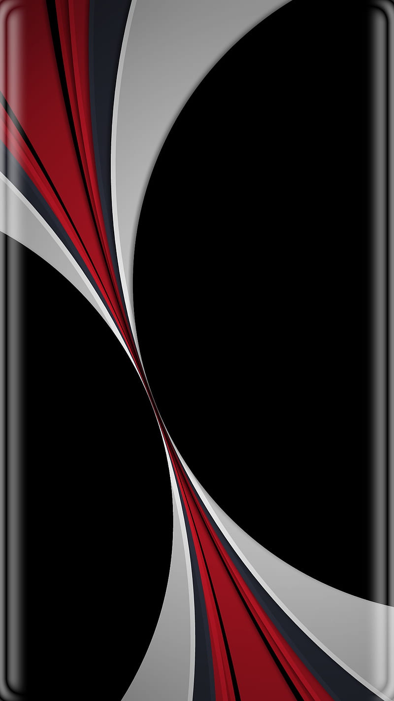 Abstract, black, edge, red, s7, white, HD phone wallpaper