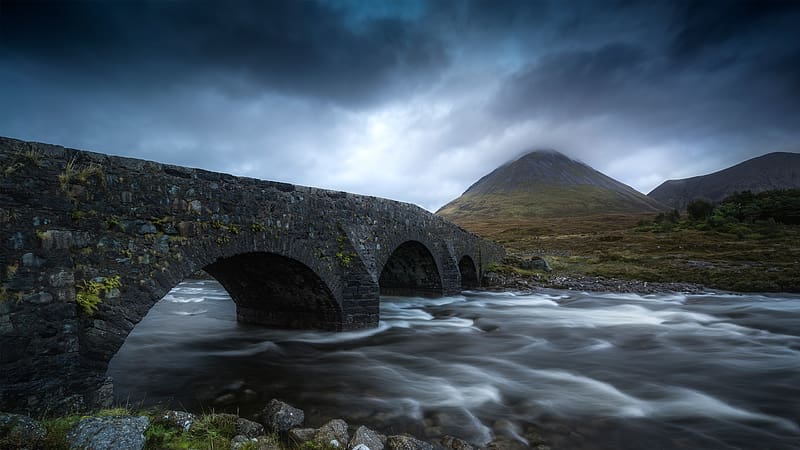 Sligachan Old Bridge Isle of Skye Scotland Bing, HD wallpaper