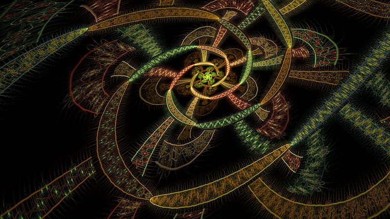 Spiral Fractal Abstraction Glow Digital Art Hd Wallpaper Peakpx