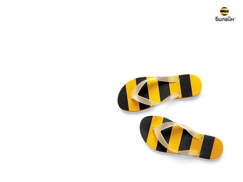 Thongs, sandle, stripes, black, yellow, shoes, HD wallpaper