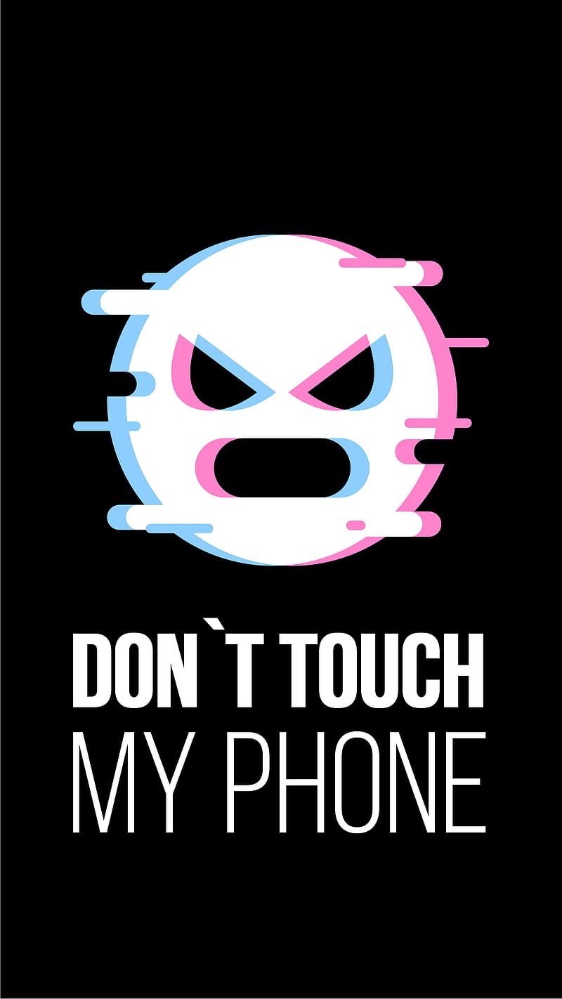 DontTouchMyPhone EM05, Dont Touch My Phone, Dont touch my phone , Locked screen, angry emoji, emogy , emoticon, glitch emogy , iphone lock screen , lock screen , for phone, HD phone wallpaper