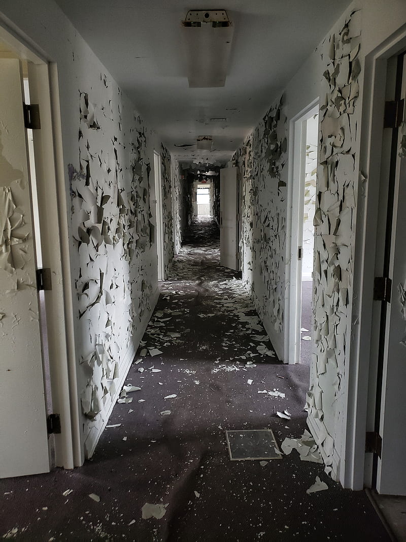 Abandoned Hallway, haunted, houses, mansion, old, tomb, town, HD phone wallpaper