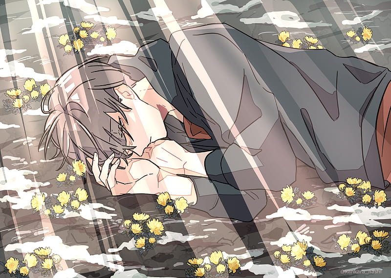 Anime, Boy, Sleeping, Lying Down, HD wallpaper | Peakpx