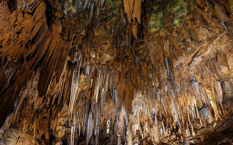stalactite caves, Virginia, Lurey caves, stalactites, USA, rocks, HD wallpaper