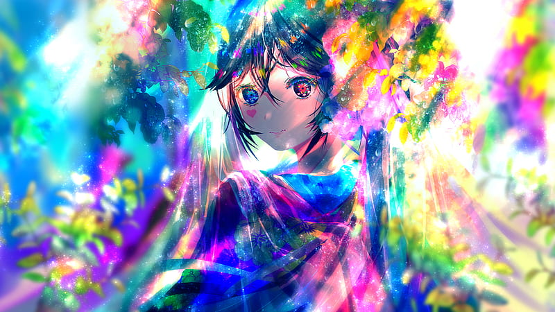 Download Adorable Sad Colorful Anime Wallpaper | Wallpapers.com