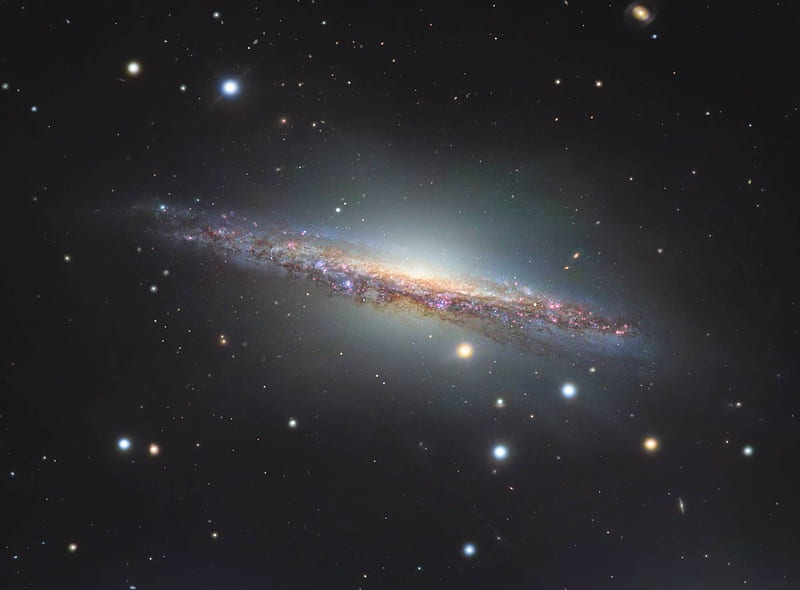 NGC 1055 Close-up, stars, cool, space, fun, galaxies, HD wallpaper