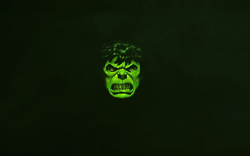 Hulk Green Minimal , hulk, minimalism, minimalist, superheroes, artist, artwork, digital-art, HD wallpaper