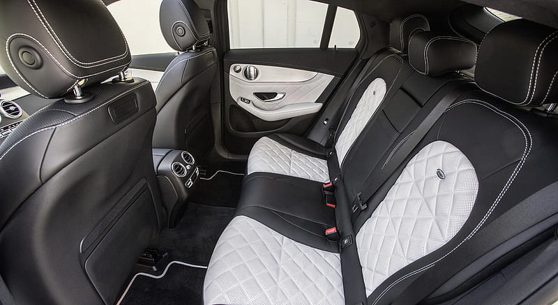 2017 Mercedes-Benz GLC 350 e Coupe Plug-in-Hybrid - Designo Nappa Leather / Platinum White Interior, Rear Seats , car, HD wallpaper