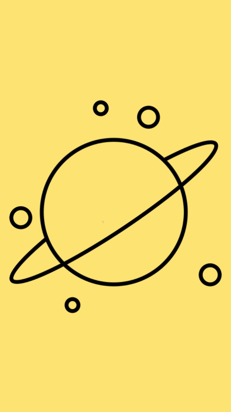 Saturno, cool, emoji, space, logo, minimal, minimalism, planet, space, universe, HD phone wallpaper