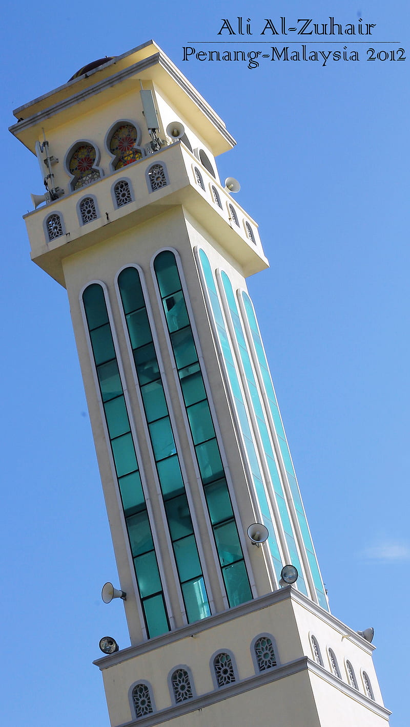 Minaret, faith, islam, malaysia, penang, pray, HD phone wallpaper