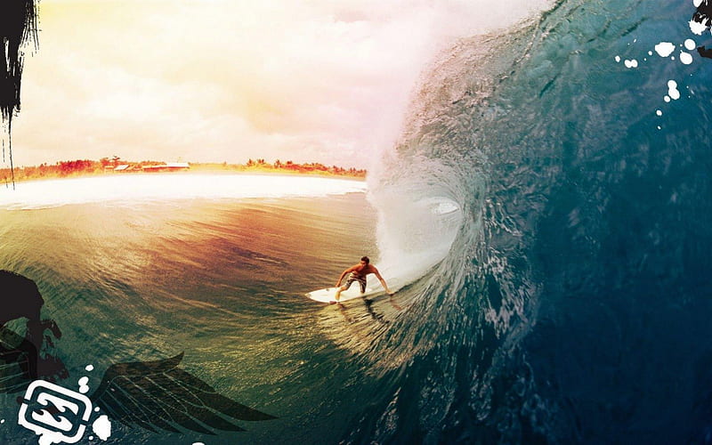QUITE A RIDE, oceans, surf, waves, giants, surfing, sea, water, breakers, esports, HD wallpaper