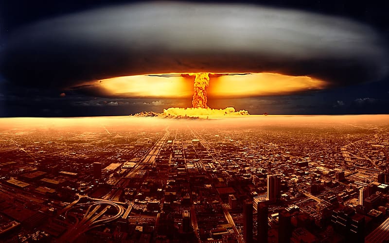 City, Explosion, Apocalypse, Military, Nuclear Bomb, Nuclear Explosion, HD wallpaper