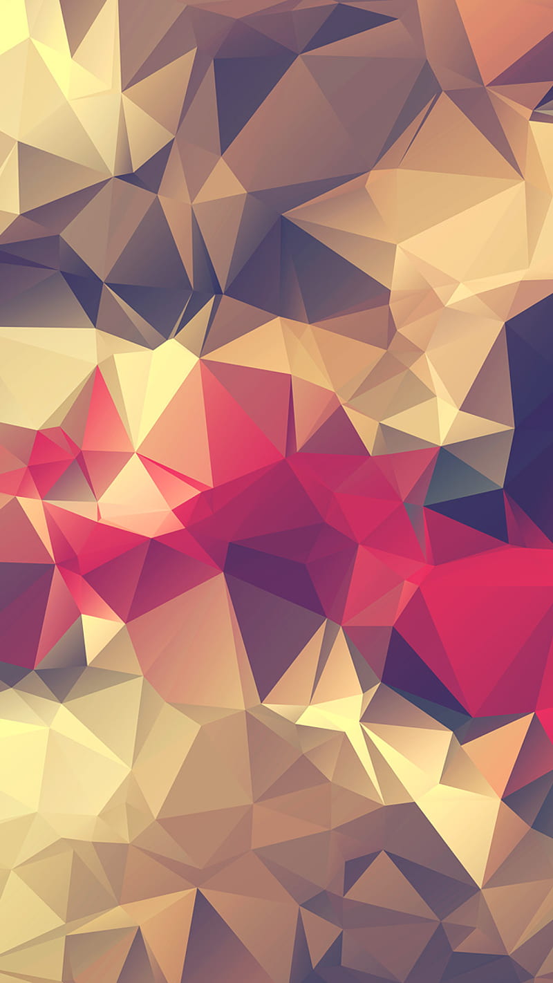 Simple geometrics, abstract, geometric, gold, red, HD phone wallpaper