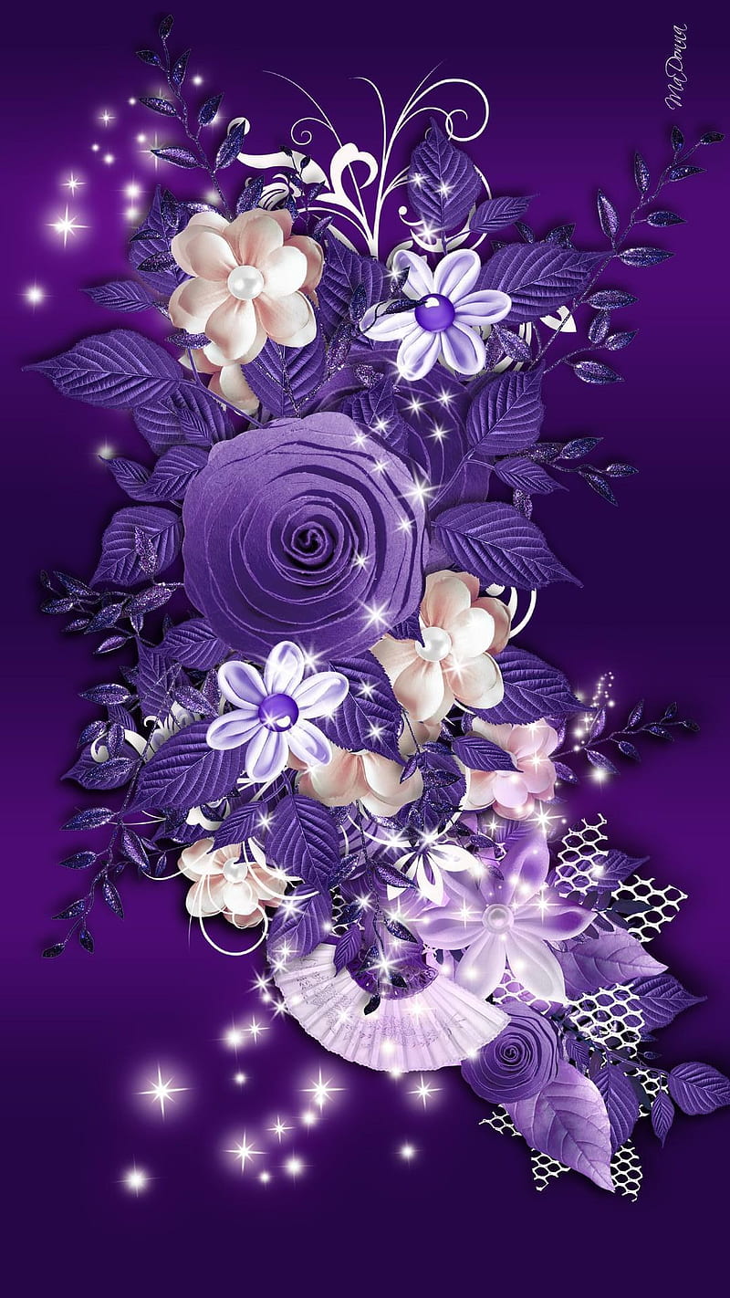 Purple Flower, flower, flowers, purple, HD phone wallpaper | Peakpx