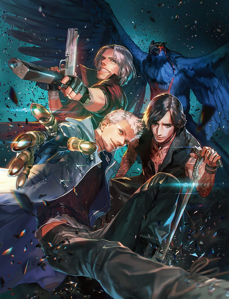 Devil May Cry, Devil May Cry 5, Dante (Devil May Cry), Nero (Devil May Cry), HD phone wallpaper