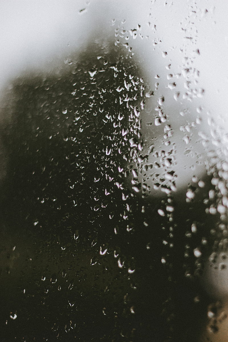 drops, glass, wet, rain, HD phone wallpaper
