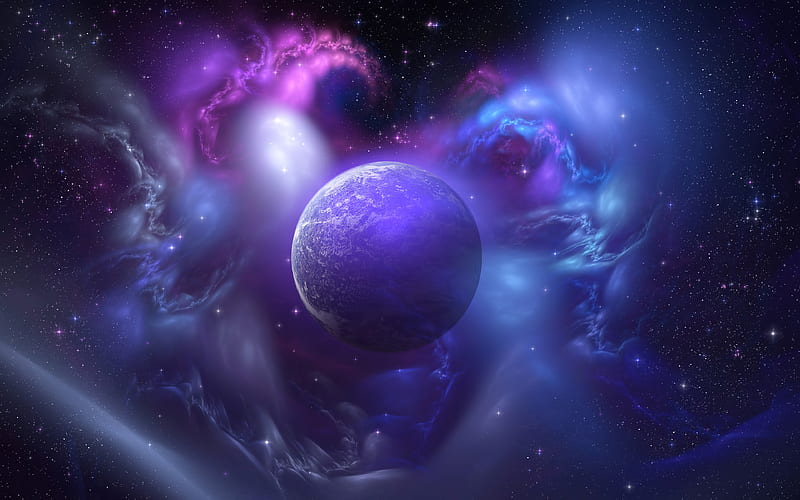 Blue Planet , planet, space, digital-universe, HD wallpaper