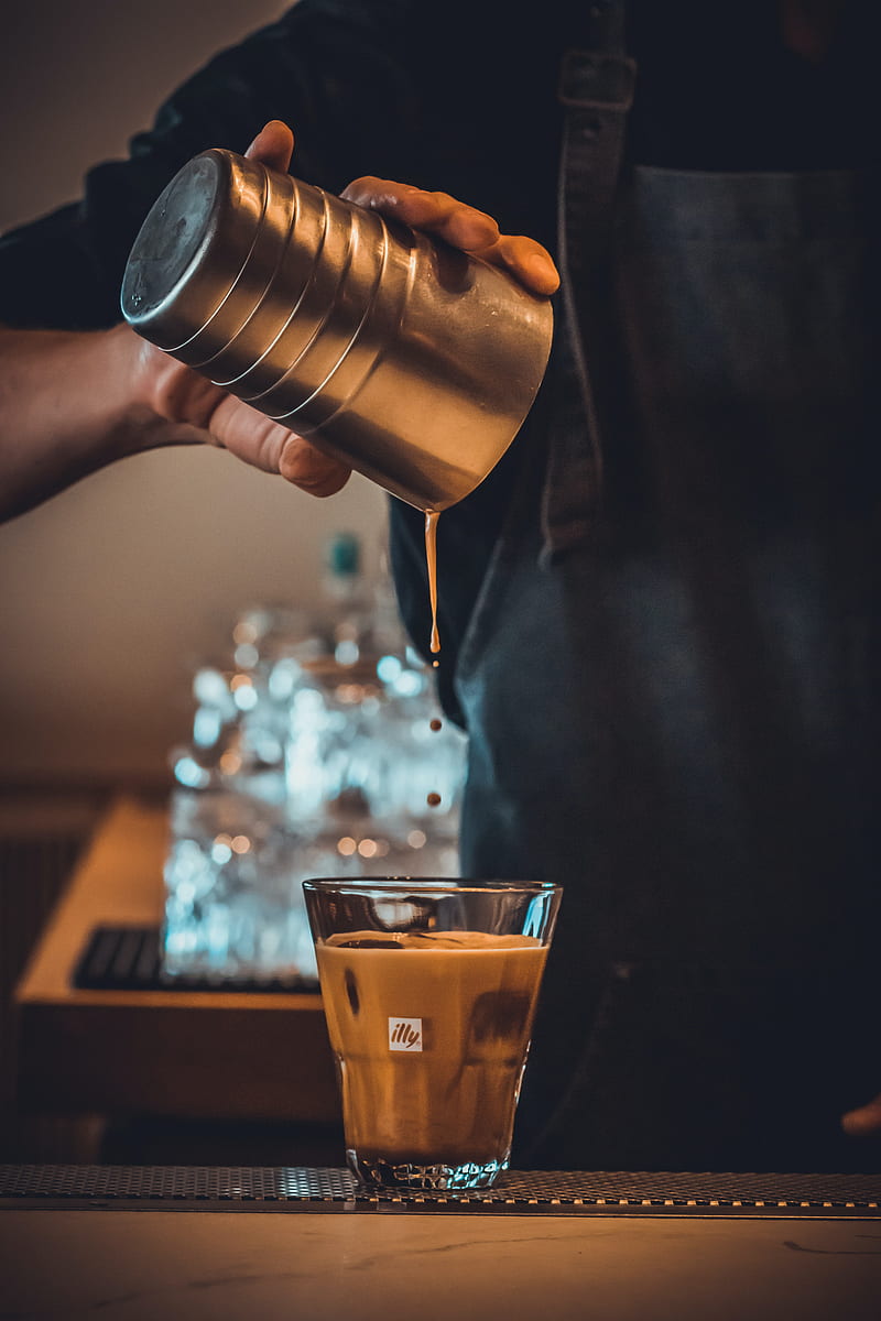 coffee, drink, glass, bartender, HD phone wallpaper
