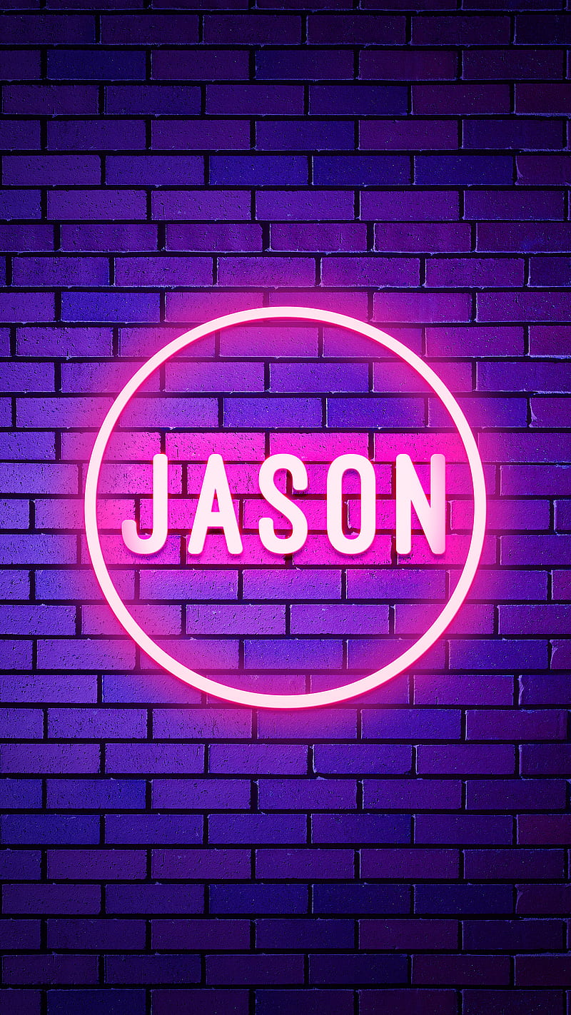 Jason, Name, Neon Jason, Neon light, Neon name, name design, person name, your names, HD phone wallpaper