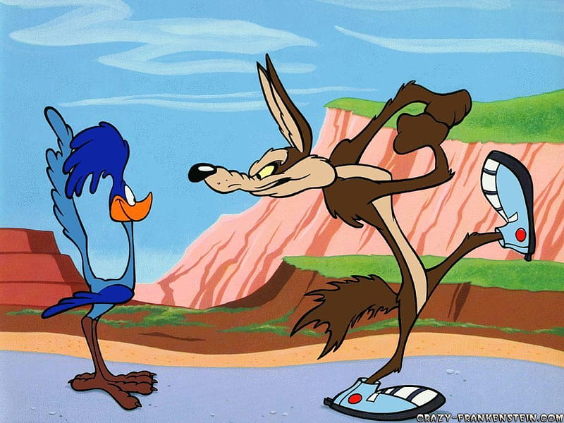 Roadrunner and Coyote, funny, cartoon, entertainment, HD wallpaper | Peakpx