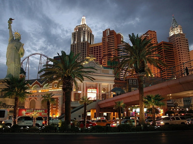 Las Vegas Strip, Downtown, USA, Hotels, Architecture, Casino, America, US, Las Vegas, HD wallpaper
