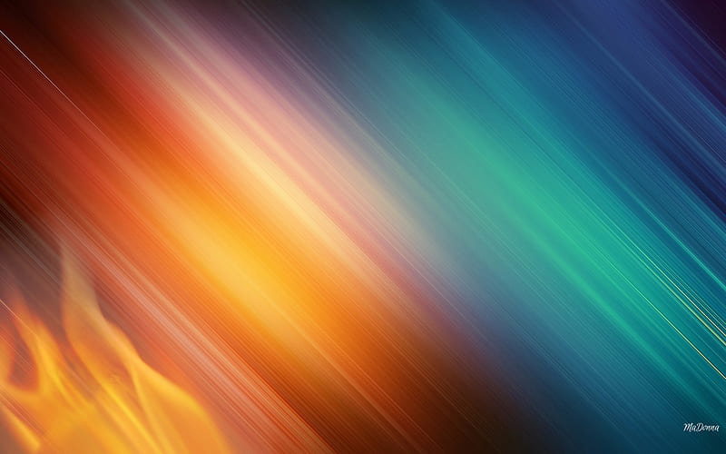 Fire on Ice, fire, flame, hot, abstract, blue, cold, HD wallpaper