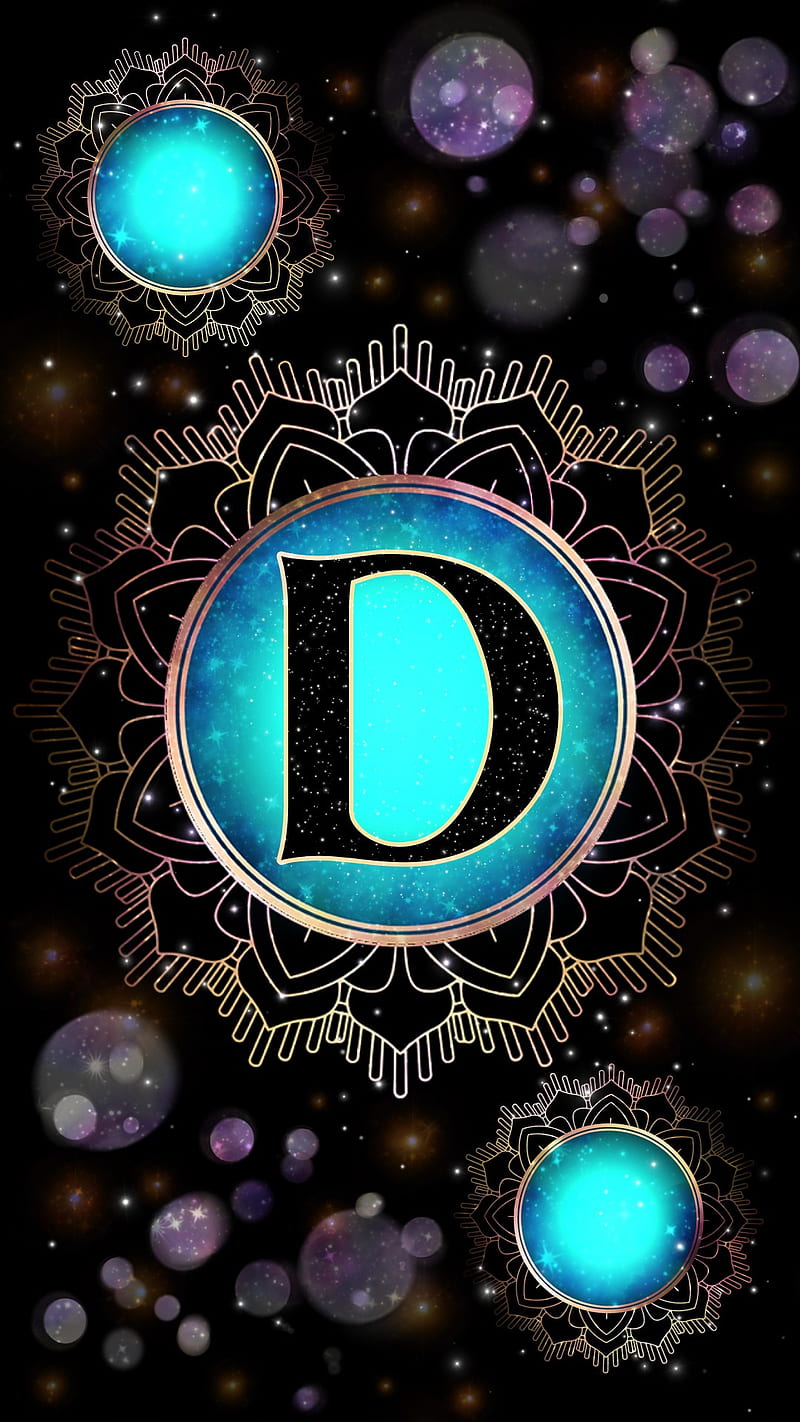 Magick Mandala D, galaxy, glow, initial d, letter d, magic, occult, orb, HD phone wallpaper