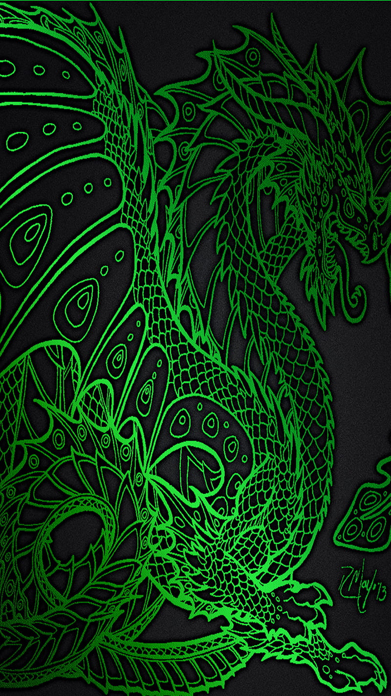Green Dragon, amazing, awesome, black, bright, cool, dark, guys, HD phone  wallpaper | Peakpx