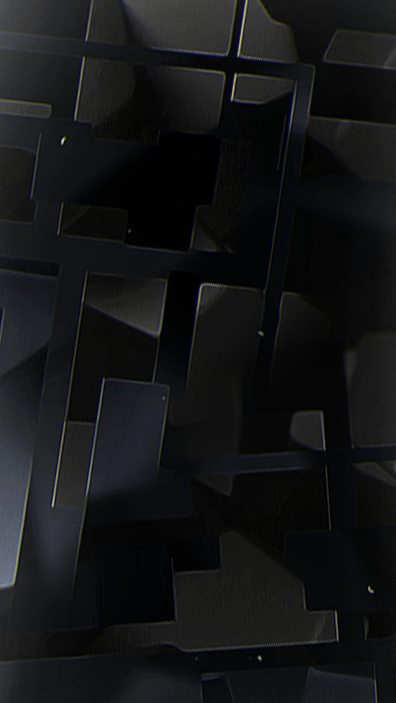 Abstract cubism, black, gris, minimal, neon, super, HD phone wallpaper