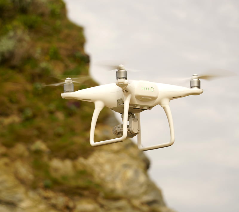 In action, dji, drone, fly, gadget, in air, phantom, propeller, remote, tehnology, HD wallpaper
