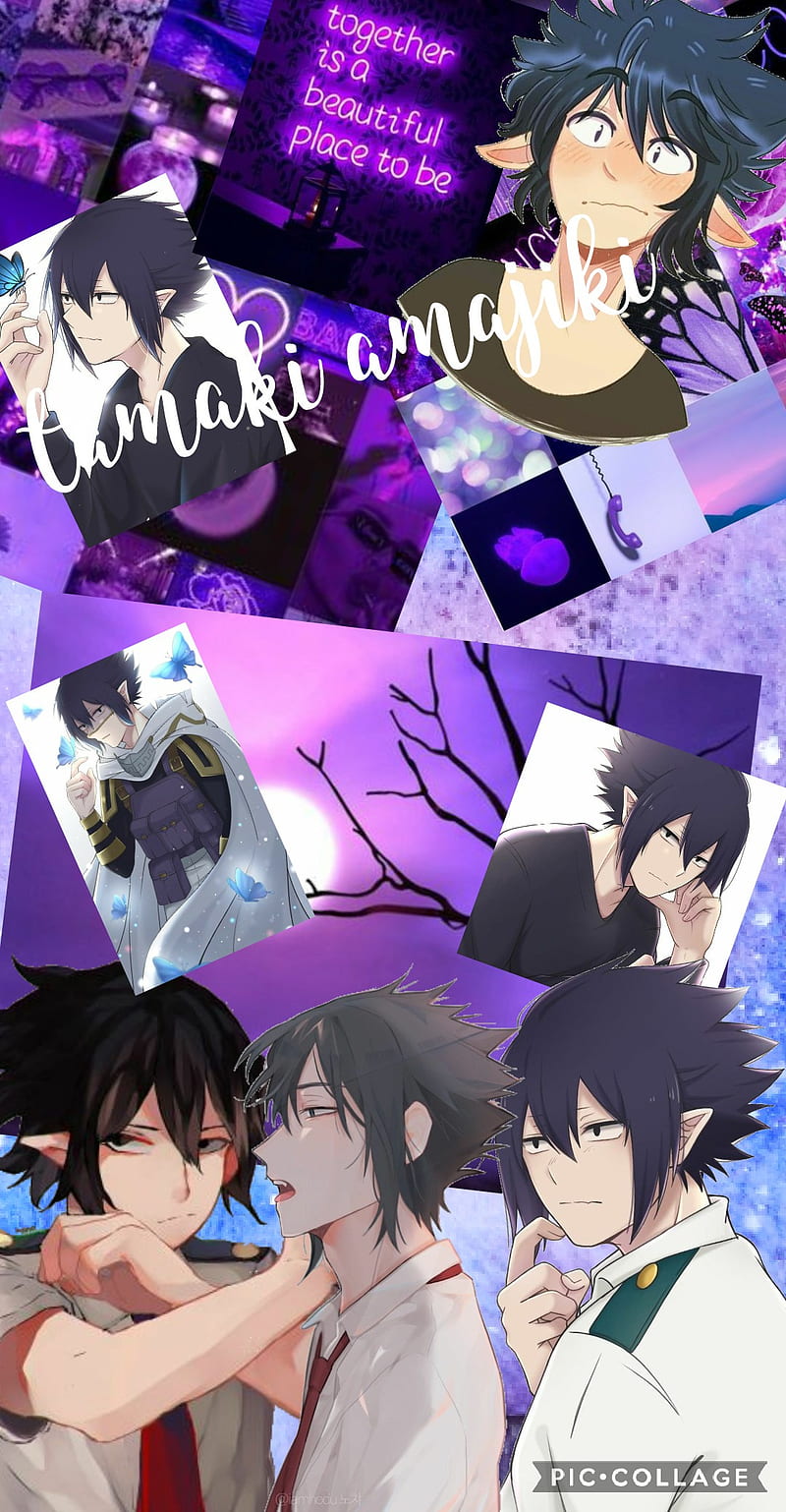 Tamaki amajiki, mha, purple, bnha, cute, anime, HD phone wallpaper
