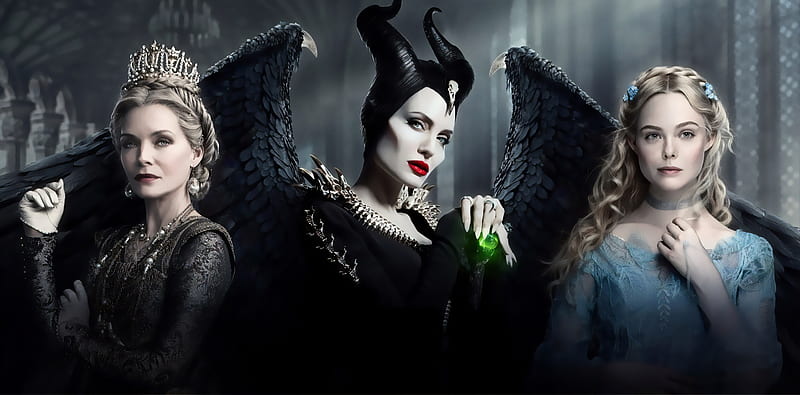 angelina jolie, maleficent: mistress of evil, fantasy movies, michelle pfeiffer, Movies, HD wallpaper