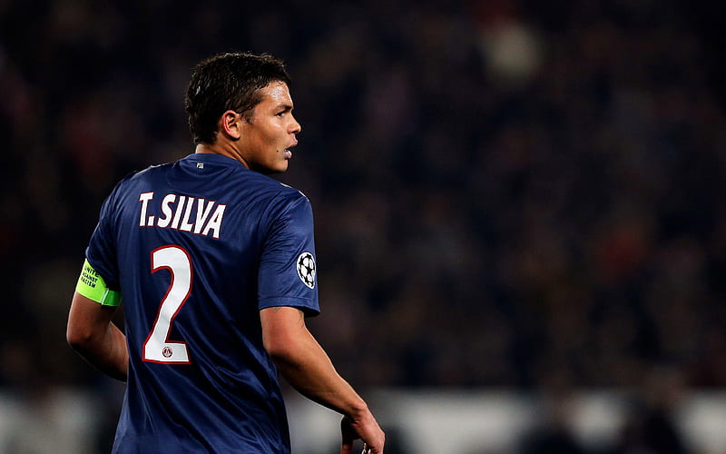 Tiago Silva match PSG, footballers, soccer, Ligue 1, Paris Saint-Germain, Liga 1, HD wallpaper