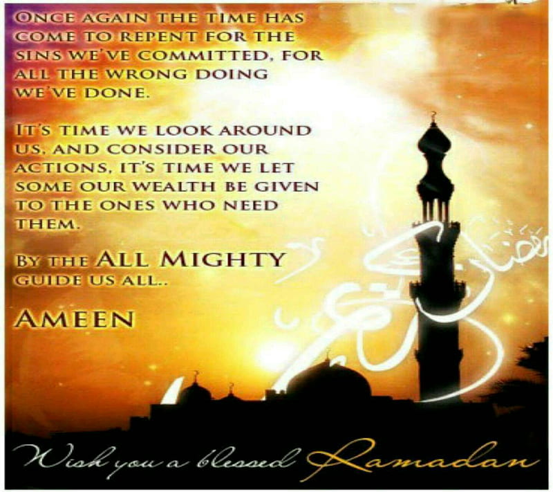Ramadan Mubarak, blesses, islamic month of fast, ramzan mubarak, HD wallpaper