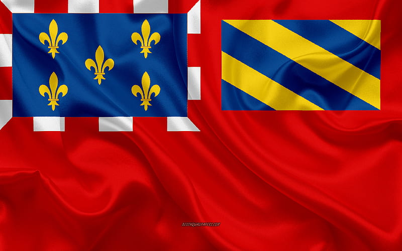 Dijon Flag silk texture, silk flag, French city, Dijon, France, Europe, Flag of Dijon, flags of French cities, HD wallpaper