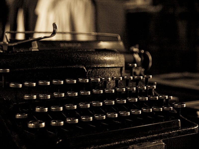 Dark Writer, writer, creativity, typewriter, dark, HD wallpaper