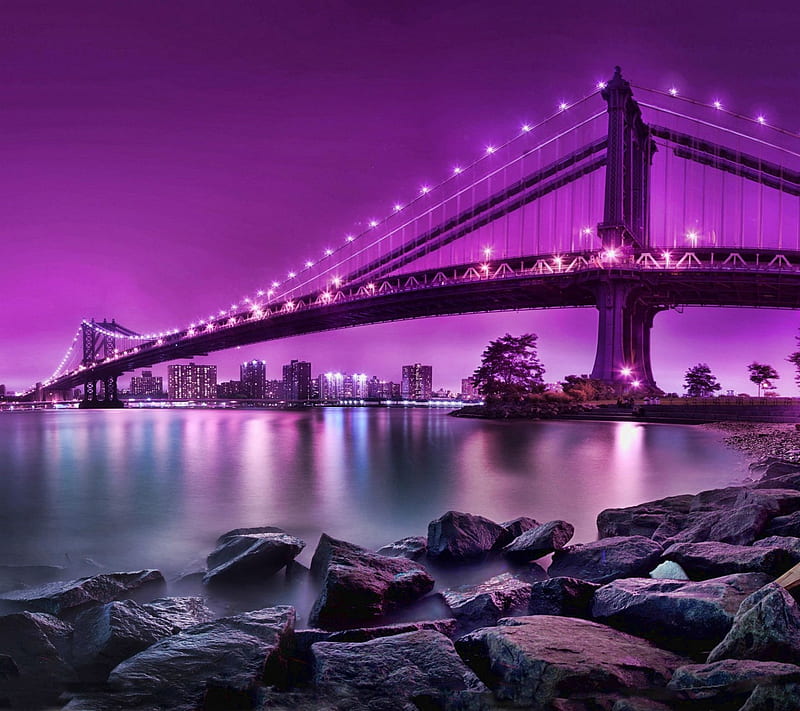 Night Bridge, dusk, night, twilight, HD wallpaper | Peakpx